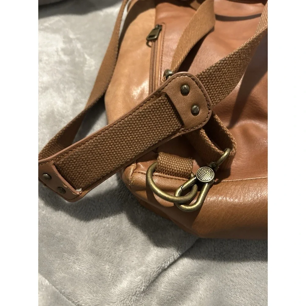 The Sak backpack laptop bag Loyola Backpack teak Use 100% full-grain Leather
